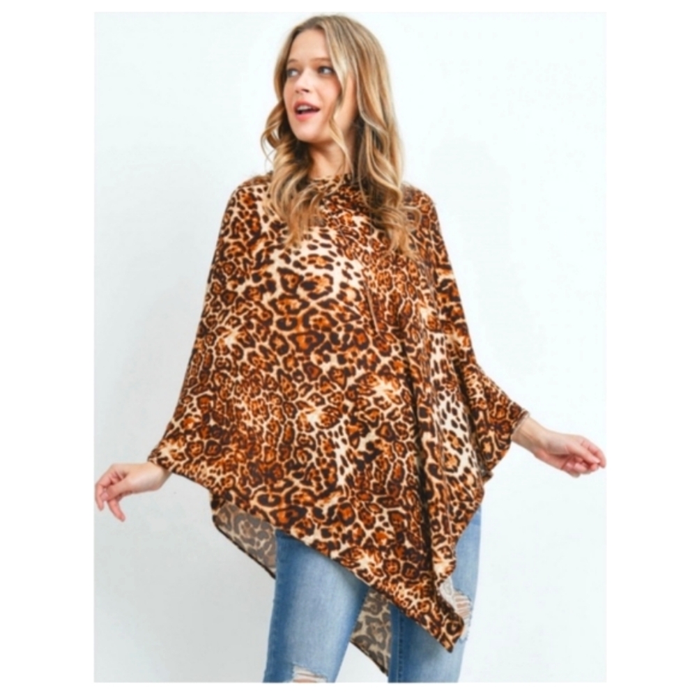 One Size Leopard Poncho✨️ - Picture 8 of 10